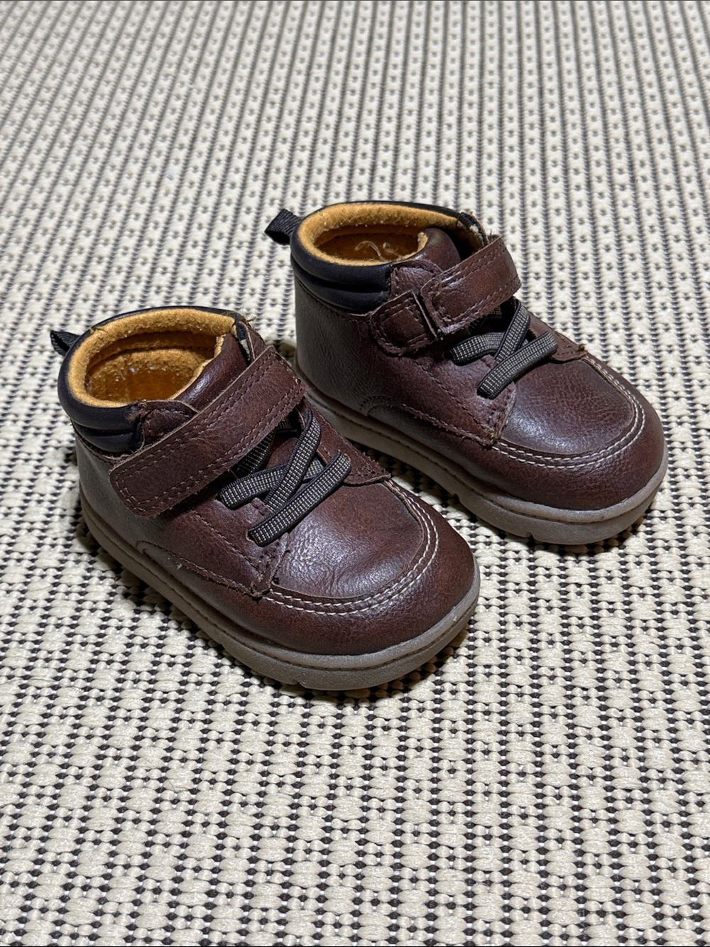 Carter's Brown Leather Baby Strap Boots
